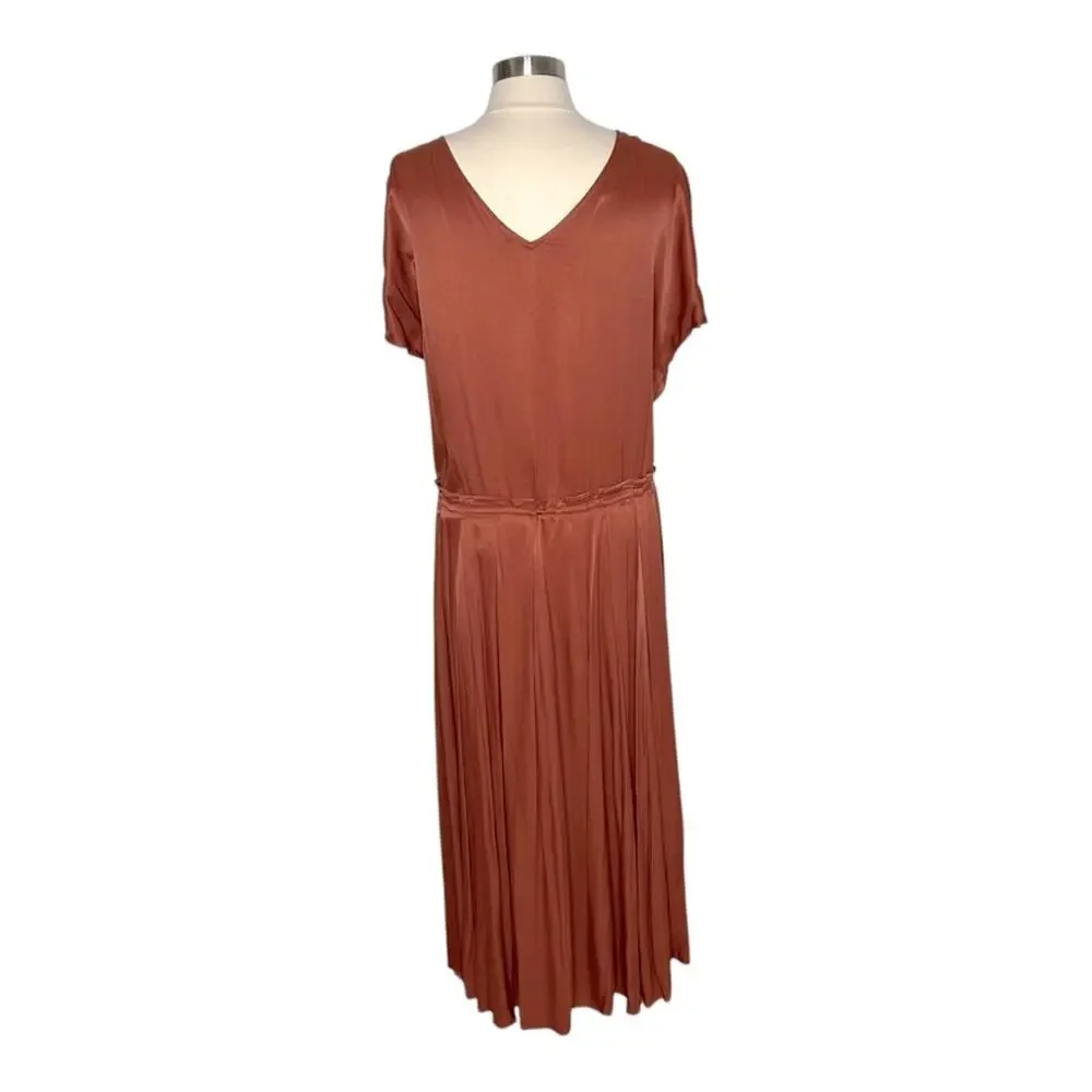 Free People Love and Feeling Midi Dress Copper Large NWT